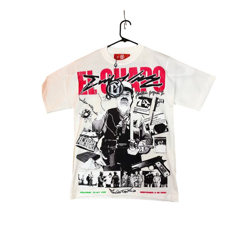 NWT - Evil Vice El Chapo T-Shirt - Men's Small - White
